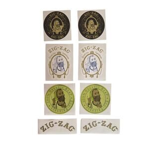 Zig-Zag Rolling Paper Logo Sticker Pack – 8 Vinyl Stickers